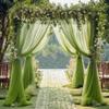 Chickwin Wedding Arch Curtain, Organza Draping, Grass Green, 80 x 800 cm view 1