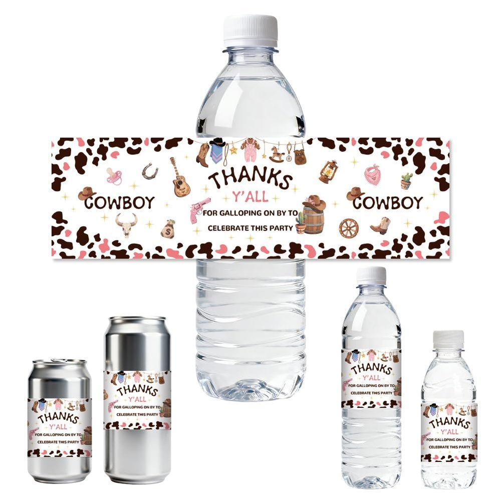 ANATTASOUL 30 Pack Waterproof Water Bottle Labels