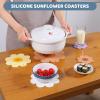 4-Pack Sunflower Silicone Coasters view 2