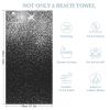 Dgsxynth Silver Glitter Beach Towel, 80 x 160 cm view 2