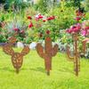 Rusty Cactus Garden Stakes, 3-Piece Iron Set view 3