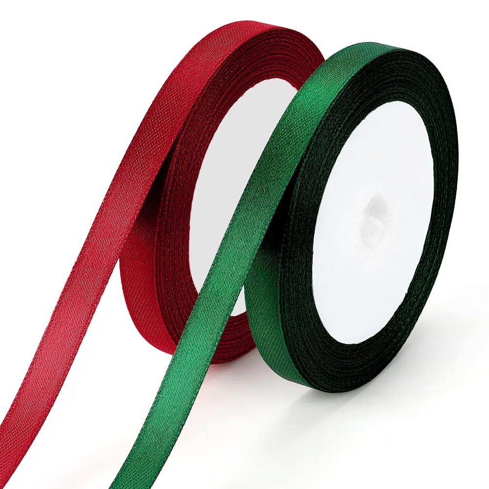 10mm Christmas Satin Ribbon - Dark Green