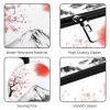 VAPOKF Fuji Mount Pencil Case, Red Sun and Cherry Tree Design view 2