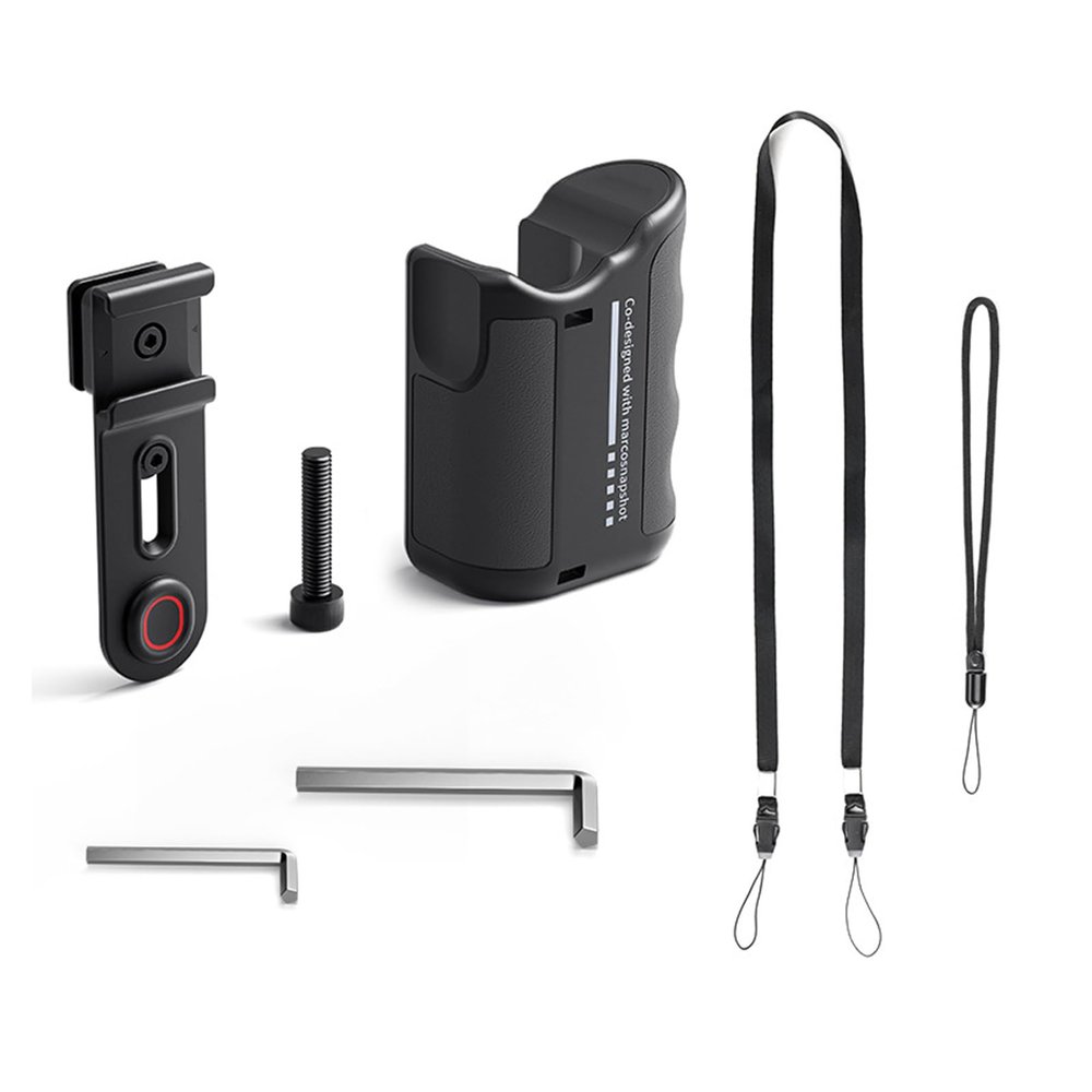 HUANGING Action Camera Grip, Quick Release, Adjustable Strap Grip, Vlog Mount with Shutter Button