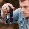 HUANGING Action Camera Grip, Quick Release, Adjustable Strap Grip, Vlog Mount with Shutter Button view 2