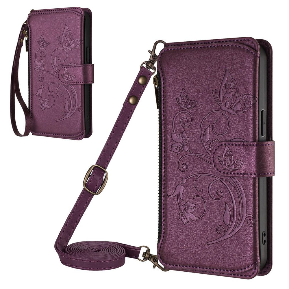 Zip Wallet Case for Samsung Galaxy X Cover 6 Pro, Red