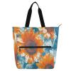 Vintage Sunflower Children's Book Tote Bag with Zippered Pockets view 1