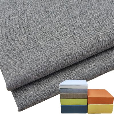 5 cm Thick Linen Bench Cushion Cover, Dark Gray, 140 x 55 x 5 cm