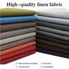 5 cm Thick Linen Bench Cushion Cover, Dark Gray, 140 x 55 x 5 cm view 4