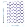 Generic Hexagonal LED Liquor Rack, Iron Bottle Holder for Kitchen, Home Bar, Restaurant and Wine Cellar, Wall-Mounted Wine Storage (225 x 20 x 280 cm) view 2