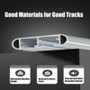Flexible Aluminum Curtain Track, Ceiling-Mounted, with Pulleys and Hooks, Complete Set, Gold, 3.7 m view 2