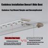 Flexible Aluminum Curtain Track, Ceiling-Mounted, with Pulleys and Hooks, Complete Set, Gold, 3.7 m view 3