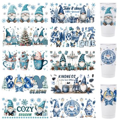 GOMAKERER 10 Sheets Christmas UV DTF Cup Wraps