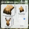 GOMAKERER 3-Piece Wooden Wall Decor with Wildlife view 2