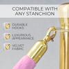 LQSYBHD 2-Piece Pink Velvet Rope with Hooks, 3.3 ft view 3