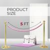 LQSYBHD 2-Piece Pink Velvet Rope with Hooks, 3.3 ft view 4