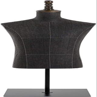Male Torso Mannequin Stand with Black Metal Base