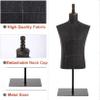 Male Torso Mannequin Stand with Black Metal Base view 2