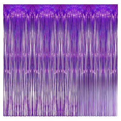 PATRICKWHITE 2-Pack Foil Tassel Curtains
