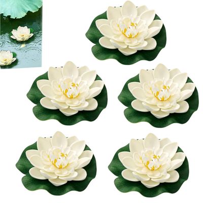 Floating Flowers - 5 Artificial Water Lilies