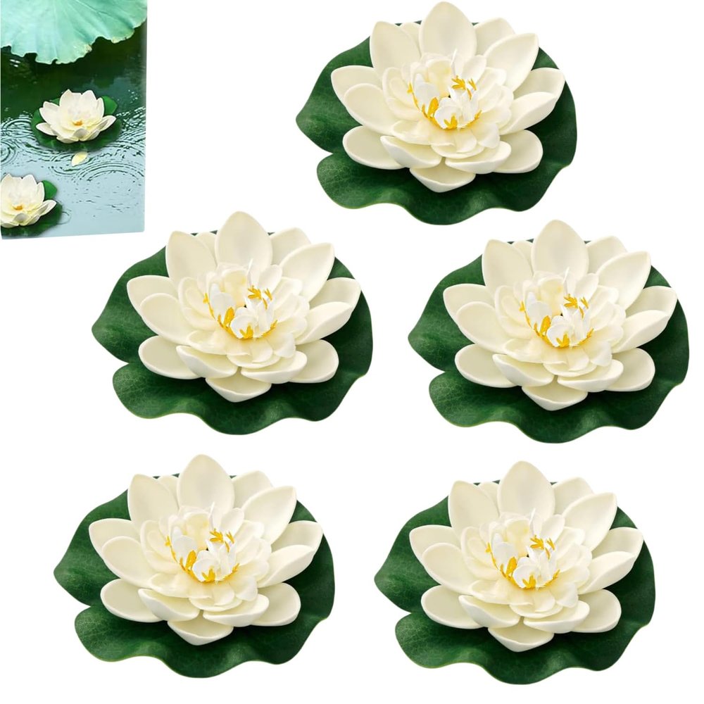 Floating Flowers - 5 Artificial Water Lilies