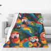 Tropical Parrot Fleece Microfiber Blanket, 60 x 50 in, Super-Soft Multipurpose Blanket for Bed, Sofa, Camping, Coolers, or Travel view 1