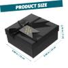 GRIRIW Black V-Shape Gift Box with Bow and Lid for Weddings and Parties view 2