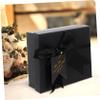 GRIRIW Black V-Shape Gift Box with Bow and Lid for Weddings and Parties view 3