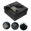 GRIRIW Black V-Shape Gift Box with Bow and Lid for Weddings and Parties view 4