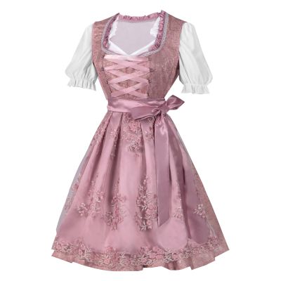 Oktoberfest Dirndl with Apron, German Bavarian Halloween Costume