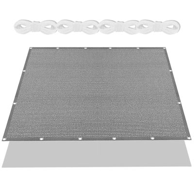 Breathable Rectangular Shade Sail 280 x 670 cm, 98% UV Protection, Light Gray
