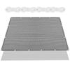 Breathable Rectangular Shade Sail 280 x 670 cm, 98% UV Protection, Light Gray view 1