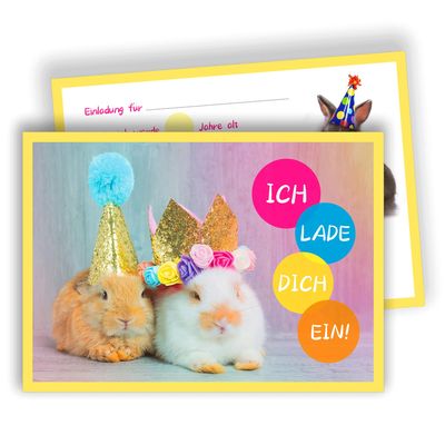 Colibri Rabbit Party Invitation Cards