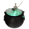 Halloween Cauldron Skeleton Witch Bowl with LED Lights view 1
