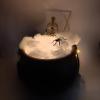 Halloween Cauldron Skeleton Witch Bowl with LED Lights view 4