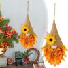 Outdoor Fall Gnome Light-up | Hangable Porch Garland with Artificial Flowers view 2