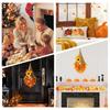 Outdoor Fall Gnome Light-up | Hangable Porch Garland with Artificial Flowers view 3