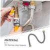LIFKICH 2-Piece Stainless Steel Water Heater Connection Hoses, 1/2-Inch Flexible Corrugated Pipes view 4
