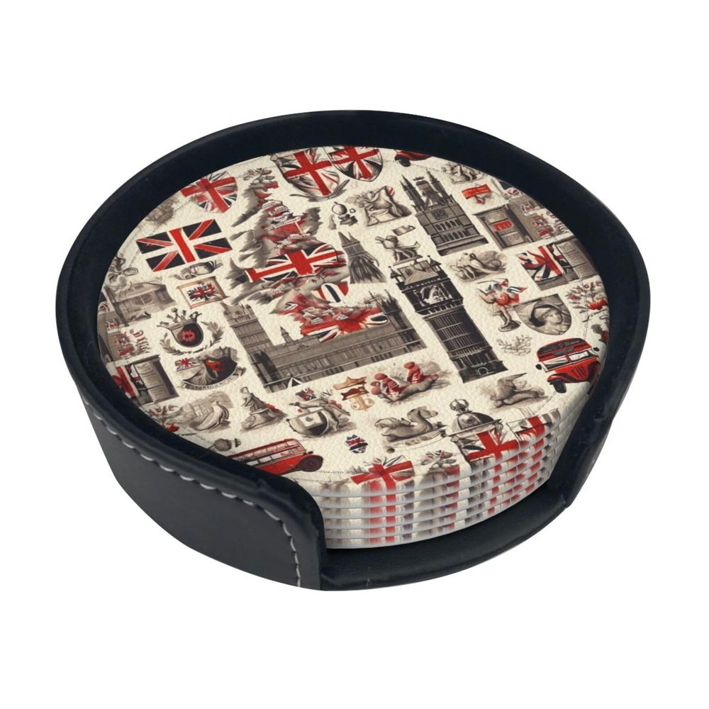 England Symbol Drink Coasters, 6-Piece Set