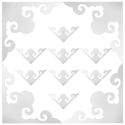 ABOOFAN 3D Silver Acrylic Mirror Corner Stickers, 10.2 x 10.2 x 0.1 cm