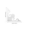 ABOOFAN 3D Silver Acrylic Mirror Corner Stickers, 10.2 x 10.2 x 0.1 cm view 3