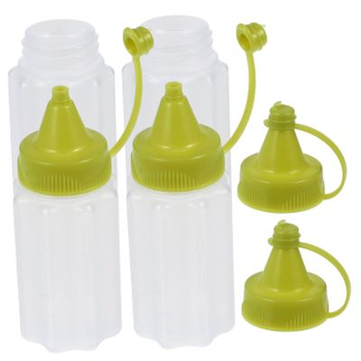 GALPADA Squeeze Bottles for Ketchup and Honey - 4 Pack