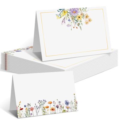 Xinfin 50 Pack Wedding Table Cards Flowers