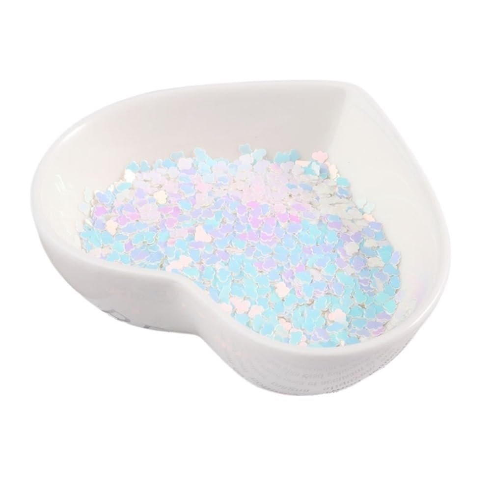 LZTDSBX Glitter Mini Sequins, 10 g, 3 mm Cloud-Shaped, White