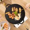 Korean Grill, Round Nonstick Induction Pan & Flat Grill, Portable BBQ view 3