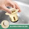 Bathroom Sink Stopper - Pop-up Drain Stopper with Hair Catcher view 2