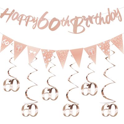 ALLY-MAGIC 60th Birthday Decoration Set