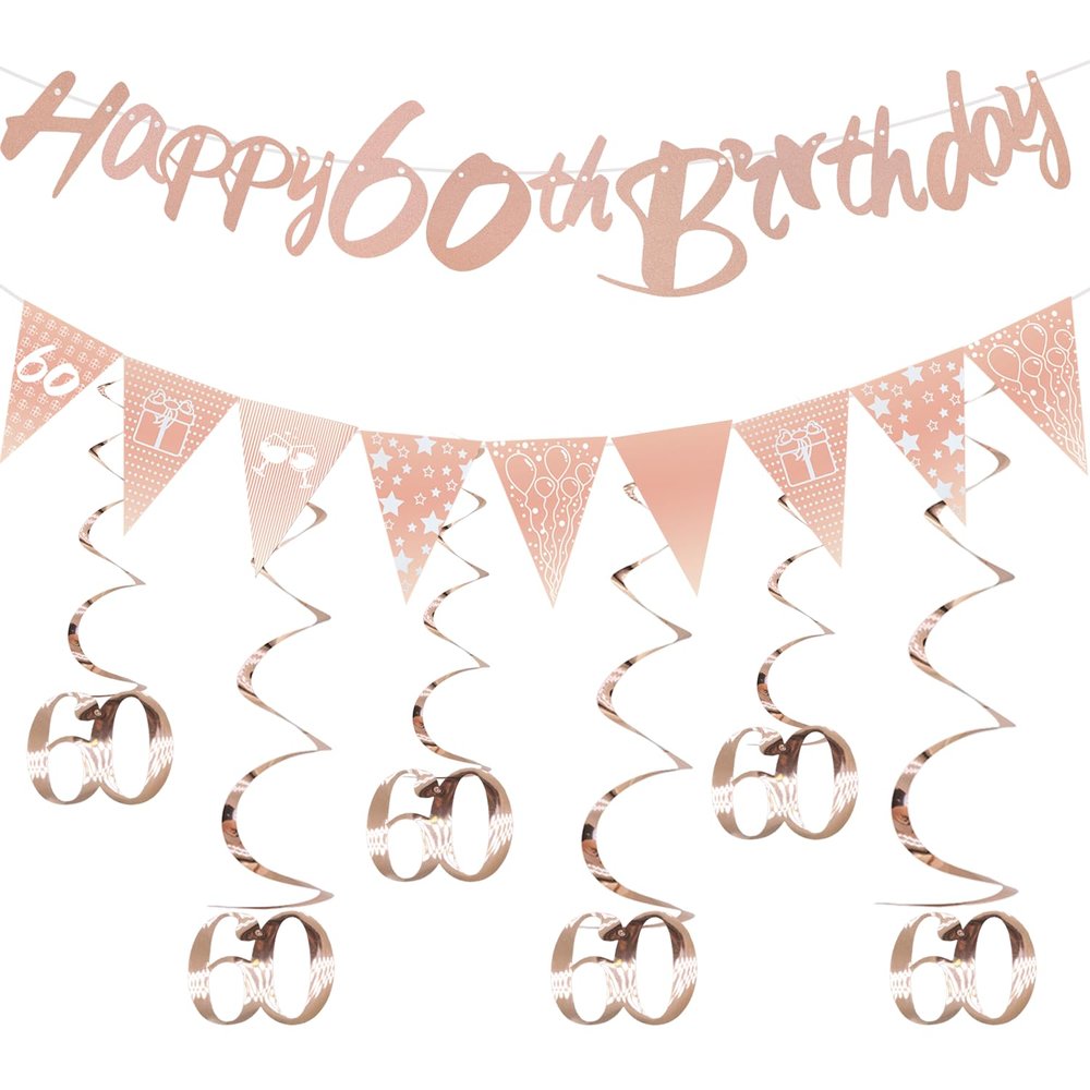 ALLY-MAGIC 60th Birthday Decoration Set