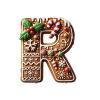 26 Gingerbread Alphabet Ornaments for Christmas Tree view 1