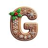 26 Gingerbread Alphabet Ornaments for Christmas Tree view 1